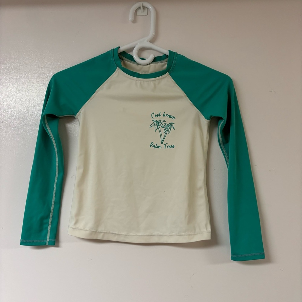 Billabong rash guard cream and teal